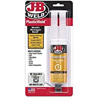 J-B Weld 50132 PlasticWeld Quick-Setting Epoxy Syringe - Dries Off-White - 25 ml by J-B Weld